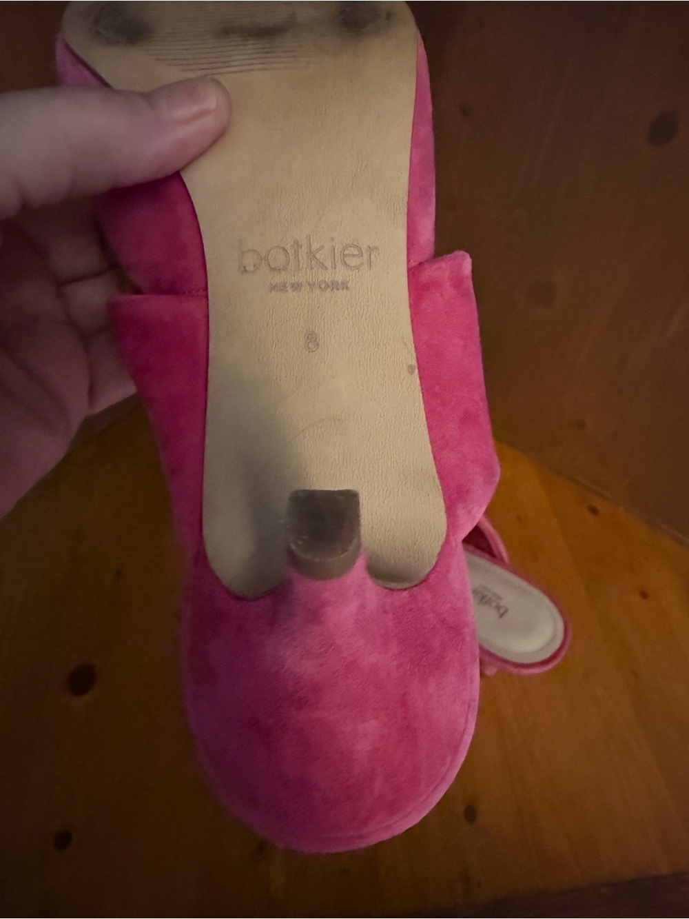 Botkier New York "Pina" Bow-Accented Suede Kitten Heel Mules 8 - Picture 10 of 15